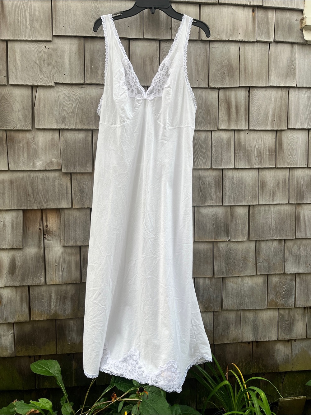Vintage white cotton slip 38 tall